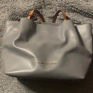 Dooney & Bourke Gray Leather Tote